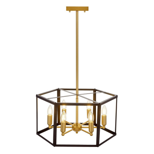 Подвесной светильник Lumina Deco Lorton LDP 1142-6 BK+MD фото 2 Подвесной светильник Lumina Deco Lorton LDP 1142-6 BK+MD фото 2