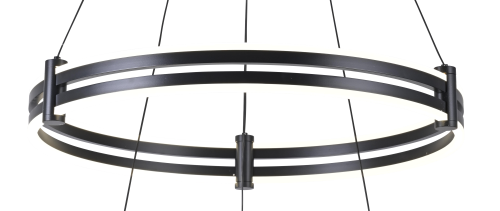 Люстра подвесная каскадная черная LED 125Вт D60+40см Zortes DUBLE-R ZRS.30514.09 фото 5