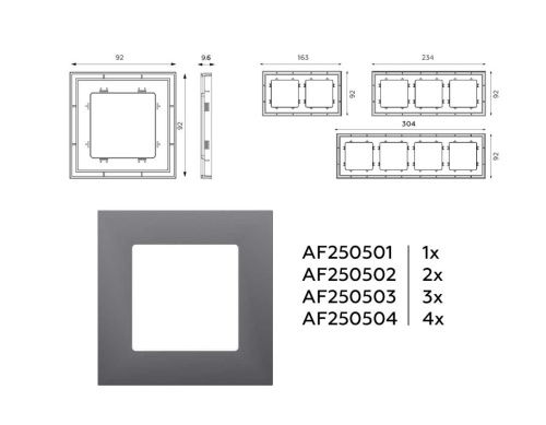 Рамка AMBRELLA VOLT AF250501 фото 4 Рамка AMBRELLA VOLT AF250501 фото 4