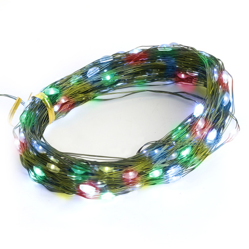 Светодиодная гирлянда Feron CL583 линейная Роса (на проволоке) мультиколор c питанием от сети 220V 20м + сетевой шнур 1,5м фото 7