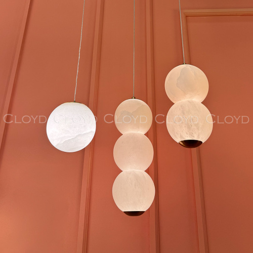 Подвесной светильник Cloyd ORIONIS P2 / выс. 26 см - алебастр - латунь (арт.12530) фото 5