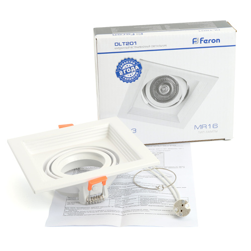 Светильник встраиваемый Feron DLT201 потолочный MR16 G5.3 белый фото 11