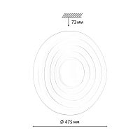 7679/EL PALE SN 000 Светильник пластик/белый LED 70Вт 3000-6000К D475 IP43 пульт ДУ FASS