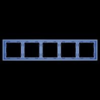 Рамка пластиковая S70 на 5 постов, (деним) Voltum VLS100515