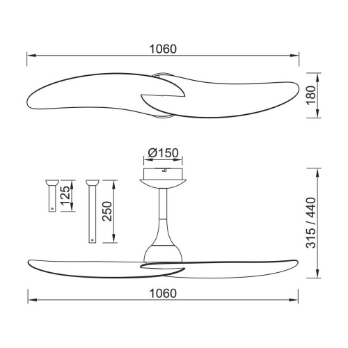 Люстра-вентилятор Mantra IPANEMA II 9039 фото 4 Люстра-вентилятор Mantra IPANEMA II 9039 фото 4