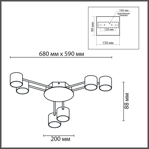 8235/6C COMFI LN26 242 белый, металл Люстра потолочная LED GX53 6*12W 220V GARETA фото 3 8235/6C COMFI LN26 242 белый, металл Люстра потолочная LED GX53 6*12W 220V GARETA фото 3