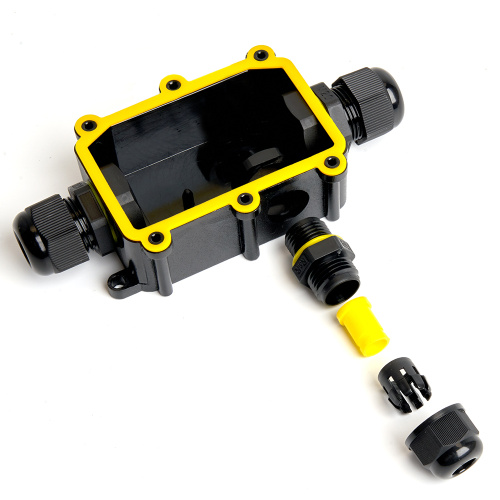 Коробка распределительная STEKKER  LD523 водонепроницаемая на 3 выхода, 450V, 140х78х36, черный фото 4