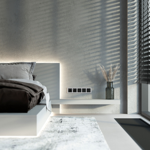 Рамка из поликарбоната на 5 постов Stark серебряный W0051806 фото 2