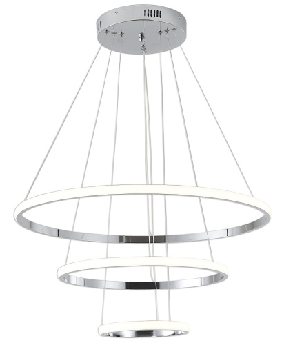 Люстра подвесная светодиодная хром LED 120Вт D40+60+80см Zortes RINGOLIGHT ZRS.33321.120C фото 3 Люстра подвесная светодиодная хром LED 120Вт D40+60+80см Zortes RINGOLIGHT ZRS.33321.120C фото 3