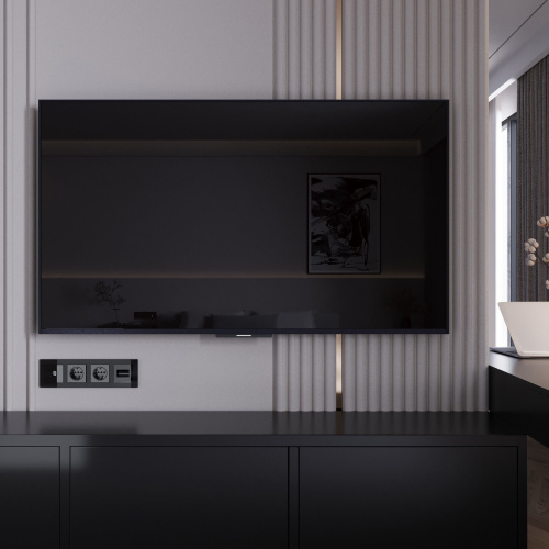 ТВ-розетка оконечная (черный акрил) W1183048 фото 2