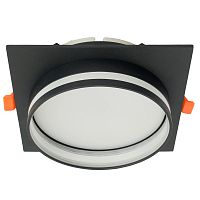 Светильник встраиваемый Feron DL703 LUNA потолочный GX70 черный квадрат