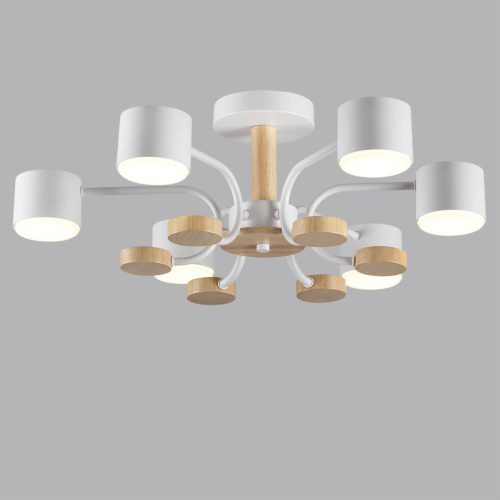 8231/6C COMFI LN26 336 белый, металл/дерево/пластик Светильник потолочный LED GX53 6*9W 220V RONDO фото 4