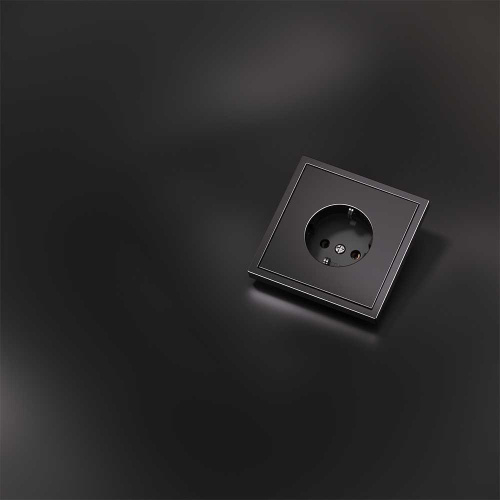 Накладка для розетки с заземлением, S70 Metal (антрацит) Voltum VLSM000612 Накладка для розетки с заземлением, S70 Metal (антрацит) Voltum VLSM000612