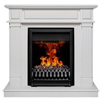 Электрокамин RealFlame Rodos WTM белый матовый с очагом Oregan 3D
