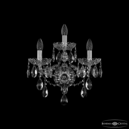 Бра хрустальные 1415B/2+1/165/XL Ni Bohemia Ivele Crystal (Богемия Ивеле Кристалл)