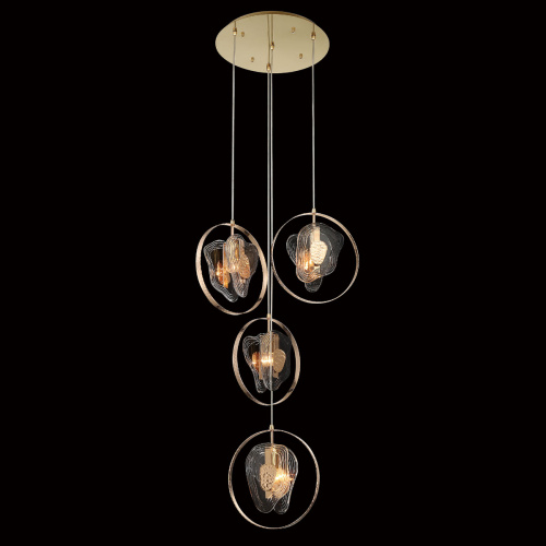 Подвесной светильник P60669-4 gold/clear фото 2