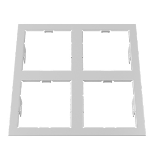 214546 Рамка DOMINO QUADRO 2х2 MR16 БЕЛЫЙ 214546 Рамка DOMINO QUADRO 2х2 MR16 БЕЛЫЙ