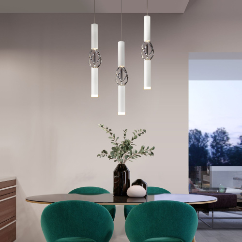 Подвесной светодиодный светильник 50191/1 LED белый/хром фото 4 Подвесной светодиодный светильник 50191/1 LED белый/хром фото 4