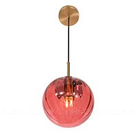 Подвесной светильник Cloyd BRINN-A P1 / Ø20 см - латунь - красный (арт.11421)