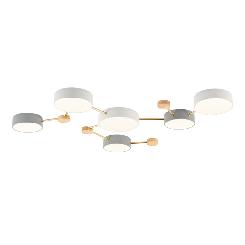 SLE600102-06 Светильник потолочный Золотистый, Светлое дерево/Белый, Серый LED 6*15W 4000K DOSSENA фото 7