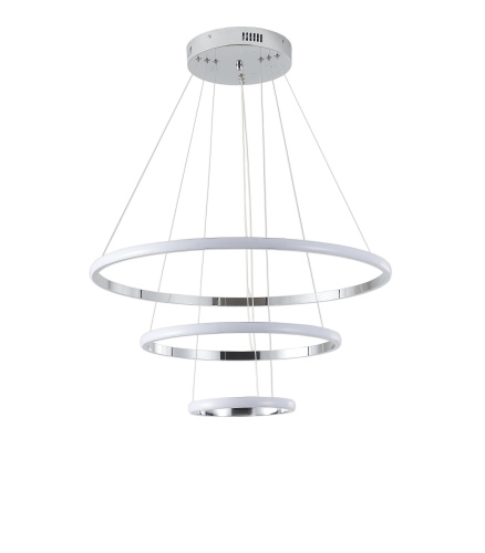Люстра подвесная светодиодная хром LED 120Вт D40+60+80см Zortes RINGOLIGHT ZRS.33321.120C фото 4 Люстра подвесная светодиодная хром LED 120Вт D40+60+80см Zortes RINGOLIGHT ZRS.33321.120C фото 4