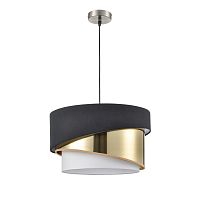 8041/3 MODERNI LN26 190 никель/черный/золото/белый, металл/текстиль Подвесной светильник Е27 3*60W 220V INDIRA