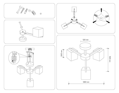 Потолочная люстра Ambrella light Traditional Loft TR83115 фото 2