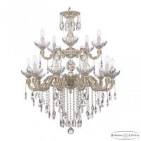 Люстра с хрустальными подвесками AL79101/10+5/250/2D B WMG P Clear/M-1H Bohemia Ivele Crystal (Богемия Ивеле Кристалл)