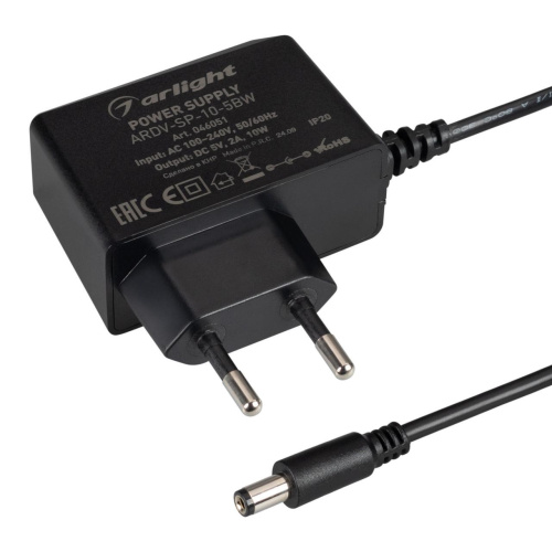 Блок питания ARDV-SP-10-5BW (5V, 2A, 10W) Arlight 046051 Блок питания ARDV-SP-10-5BW (5V, 2A, 10W) Arlight 046051