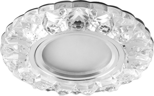 Светильник встраиваемый с белой LED подсветкой Feron CD908 потолочный MR16 G5.3 прозрачный Светильник встраиваемый с белой LED подсветкой Feron CD908 потолочный MR16 G5.3 прозрачный
