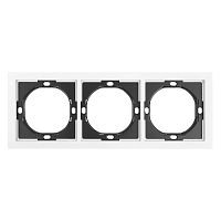 Рамка 3-местная, STEKKER, серия Мия, PFR00-3003-01, белая магнолия