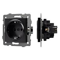 Механизм электрической розетки SCT-MEU1-PL-BK-V (250V, 16A) Arlight 049815