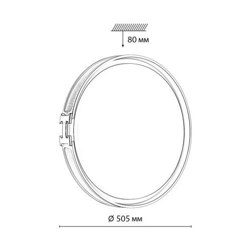7667/EL COLOR SN 132 Светильник пластик/черн/золот LED 70Вт 3000-6000К D505 IP43 пульт ДУ FAVEMO BLACK фото 3 7667/EL COLOR SN 132 Светильник пластик/черн/золот LED 70Вт 3000-6000К D505 IP43 пульт ДУ FAVEMO BLACK фото 3