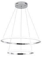 Люстра подвесная светодиодная хром LED 63Вт D40+60см Zortes RINGOLIGHT ZRS.33322.63C