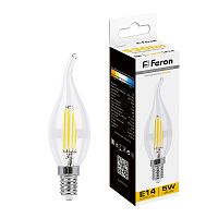 Лампа светодиодная Feron LB-59 Свеча на ветру E14 5W 230V 2700K