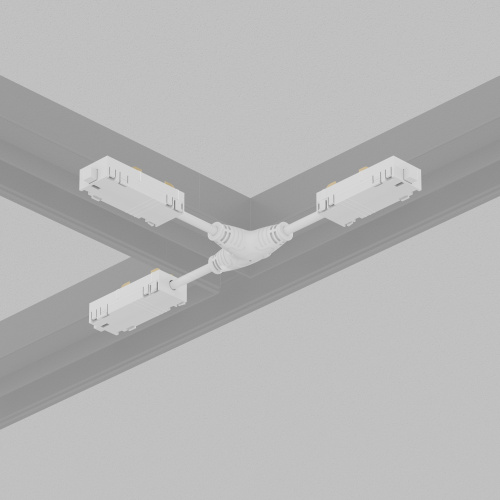 TR2115-WH Гибкий Т-образный, электрический коннектор трека SMART, белый фото 4