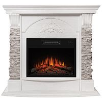 Каминокомплект ATHENA/АТЛАНТА GR Белый дуб с очагом Электроочаг KENDAL/КЕНДАЛ 24