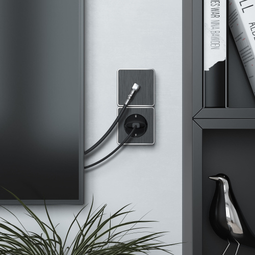 ТВ-розетка оконечная Gallant графит рифленый W5083004 фото 2 ТВ-розетка оконечная Gallant графит рифленый W5083004 фото 2