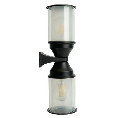 Светильник садово-парковый Feron DH1402, на стену, 2*E27 220-240V, черный
