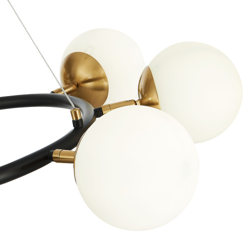 SLE220403-08 Светильник подвесной Черный, Латунь/Белый E27 8*60W FORLI фото 3