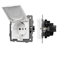 Механизм розетки влагозащищённый SCT-MCP-PL-WH-V (250V, 16A) Arlight 049833
