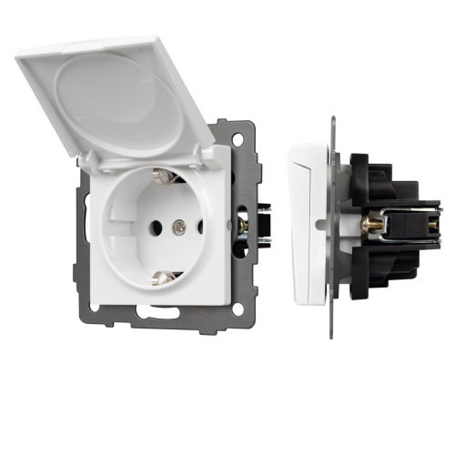 Механизм розетки влагозащищённый SCT-MCP-PL-WH-V (250V, 16A) Arlight 049833 Механизм розетки влагозащищённый SCT-MCP-PL-WH-V (250V, 16A) Arlight 049833
