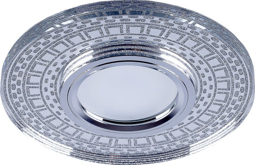 Светильник встраиваемый с LED подсветкой Feron CD981 потолочный MR16 G5.3, прозрачный, серебро Светильник встраиваемый с LED подсветкой Feron CD981 потолочный MR16 G5.3, прозрачный, серебро