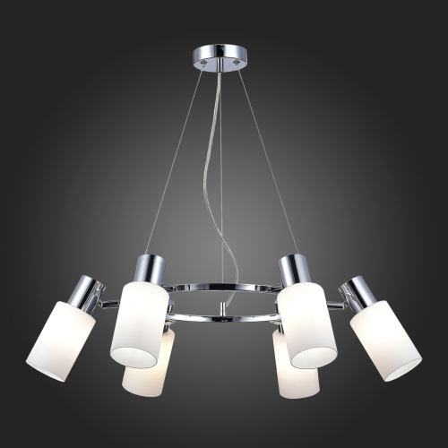 SLE1139-103-06 Светильник подвесной Хром/Белый E14 6*60W GESSI фото 6