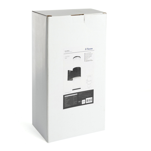 Светильник садово-парковый Feron DH0902, на стену,  E27 230V, черный фото 3