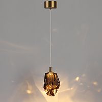 7112/4LC L-VISION ODL25 Подвесной светильник  бронзовый/коньячн. стекло/металл IP20 LED 4W 300Лм 3000K 200° 220V GEMME