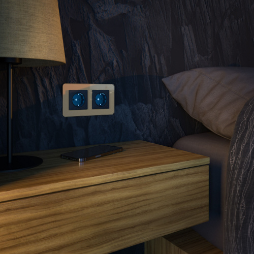 Розетка с подсветкой (черный матовый) W1171408 фото 7 Розетка с подсветкой (черный матовый) W1171408 фото 7