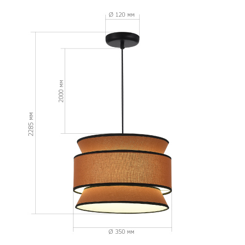 SL1354.403.01 Светильник подвесной ST-Luce Черный/Кирпичный, Черный E27 1*40W JACKIE фото 2