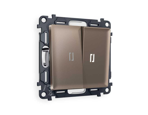 Комплект механизма 2-кл выключателя AMBRELLA VOLT с подсветкой 5600K ALFA Темная бронза матовый QUANT (AP6340, VM115, G14W) MA634015 Комплект механизма 2-кл выключателя AMBRELLA VOLT с подсветкой 5600K ALFA Темная бронза матовый QUANT (AP6340, VM115, G14W) MA634015