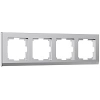 Рамка из поликарбоната на 4 поста Stark серебряный матовый W0041865